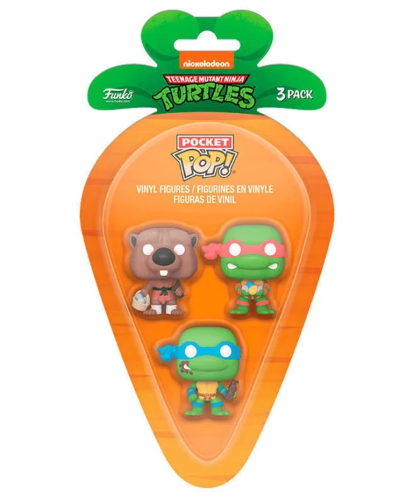 Funko Pocket Pop!: Teenage Mutant Ninja Turtles - Splinter, Leonardo & Raphael (Easter) 3-Pack 889698764421