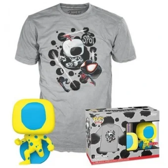 Funko Pop! & Tee Marvel: Spider-Man Across the Spider-Verse – The Spot (Blacklight) (Glow in the Dark) Bobble-Head 889698783347 Special Edition
