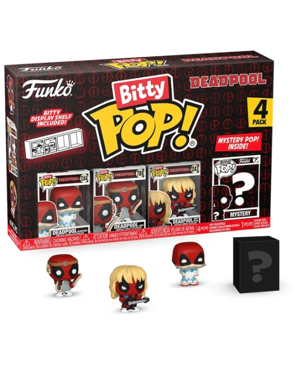 Funko Bitty Pop! 4-Pack: Marvel – Deadpool (Sleepover/Larp/Heavy Metal) 889698849623