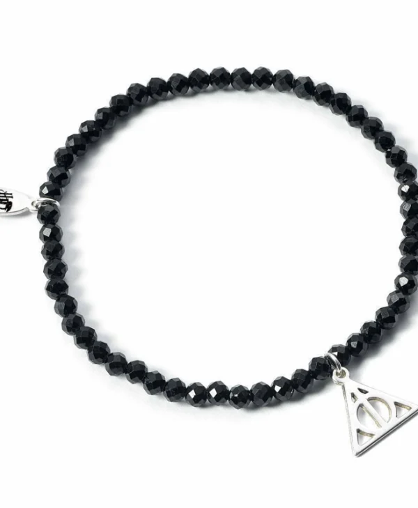 Bracelet Harry Potter: Deathly Hallows Black Onyx with Sterling Silver Charm HPCR0529