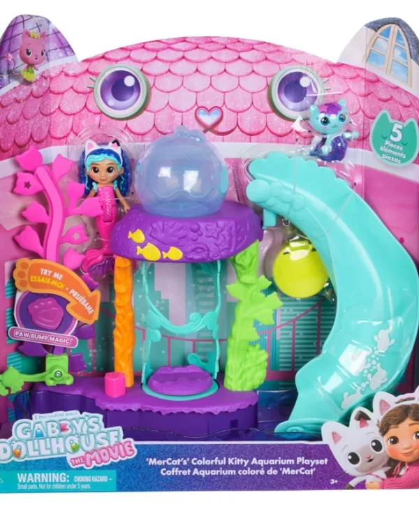 Spin Master: Gabby's Dollhouse: The Movie - MerCat's Colorful Kitty Aquarium Playset 6074401