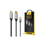 Gembird(Cablexpert)  Video Adapter HDMI Male to DisplayPort Male + USB-A Male 4K 2m Black A-HDMIM-DPM-01 - Image 3