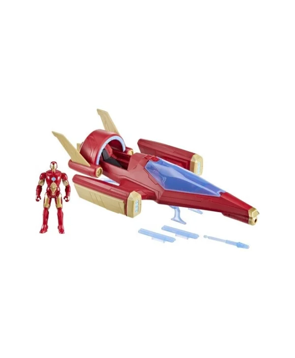 Hasbro - Epic Hero Series: Avengers - Iron Man Repulsor Blast Battle Jet 10cm Action Figure & Vehicle F9329