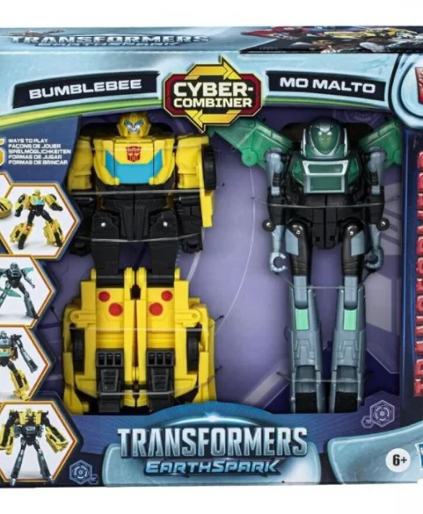 Hasbro Transformers EarthSpark: Cyber-Combiner - Bumblebee & Mo Malto 5-Inch Action Figures F8439
