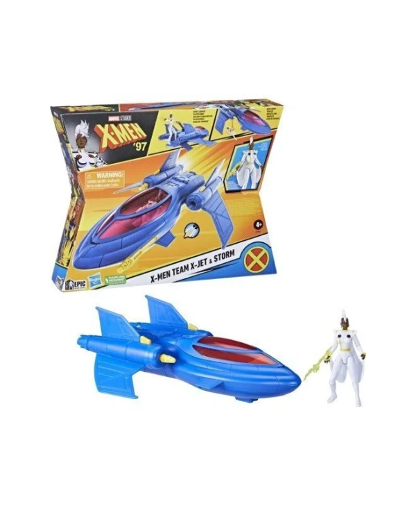 Hasbro Epic Hero Series: Marvel Studios X-Men '97 - X-Men Team X-Jet and Storm 4-inch Action Figure & Vehicle F7974