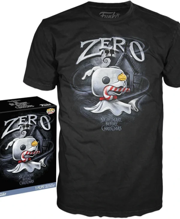 Funko Boxed Tee: The Nightmare Before Christmas – Zero with Cane (L) 889698729116