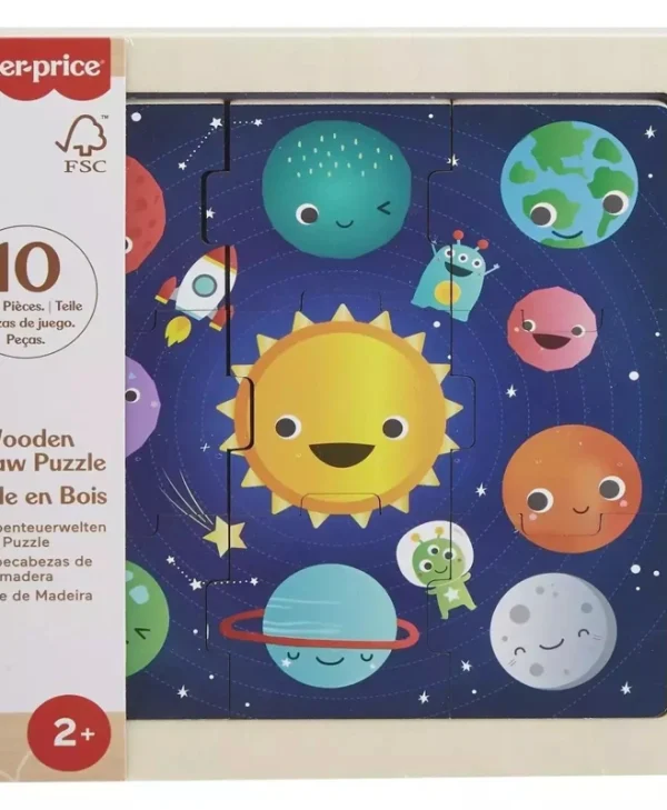 Fisher-Price Wooden Jigsaw Puzzle: Planet 9pcs HXV16