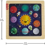Fisher-Price Wooden Jigsaw Puzzle: Planet 9pcs HXV16 - Image 2