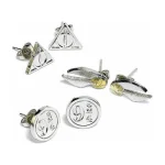 Stud Earring Set: Harry Potter – Deathly Hallows, Golden Snitch, Platform 9 3/4 WE0104