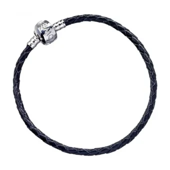 Bracelet Harry Potter Black Leather for Slider Charms 18cm HP0029-18