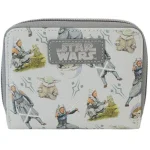 Loungefly Star Wars: Ahsoka & Grogu All Over Print Zip Around Wallet STWA0265