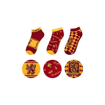 Socks: Harry Potter - Gryffindor Ankle Set of 3 CR1631
