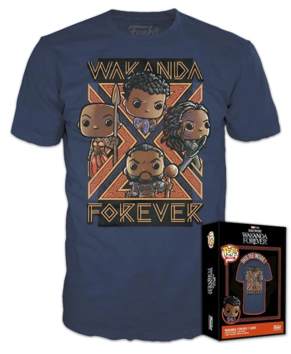 Funko Boxed Tee: Marvel – Black Panther Wakanda Forever T-Shirt (S) 889698719476