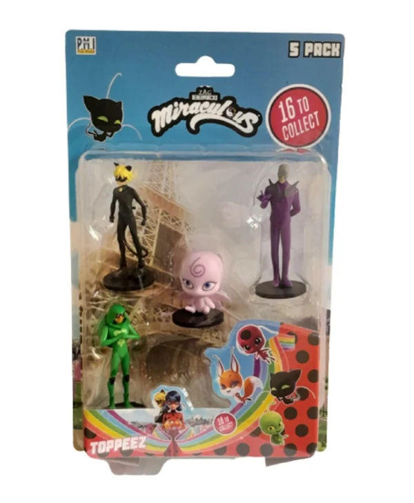 Pencil Toppers: Miraculous - 5 Pack (S1, Random, Includes 1 Hidden) MLB2040