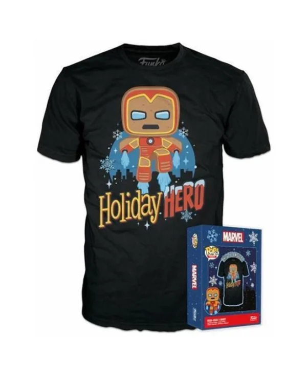 Funko Boxed Tee: Marvel – Gingerbread Iron Man (XL) 889698669665