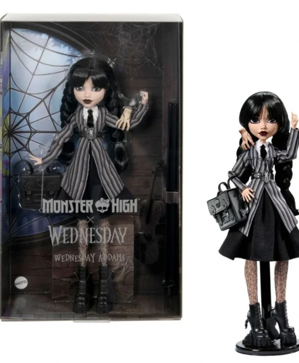 Mattel - Monster High x Wednesday: Wednesday - Wednesday Addams (School Outfit) 27cm Figure 194735230488