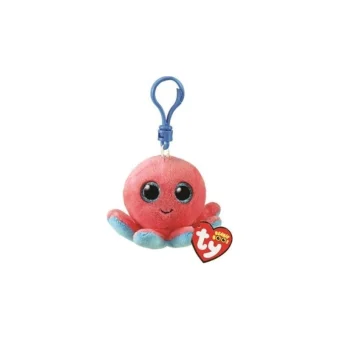 Ty Beanie Boos: Sheldon the Coral Octopus Keychain 5-Inch 008421352555