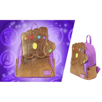 Loungefly Marvel: Metallic Thanos Gauntlet Mini Backpack MVBK0299