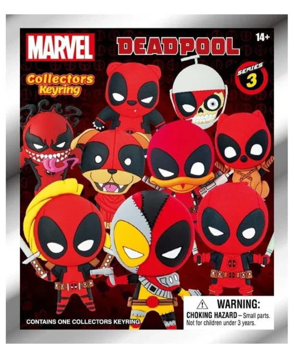 Monogram Marvel: Deadpool – 3D Foam Bag Clip Vinyl Figure Keychain 68595