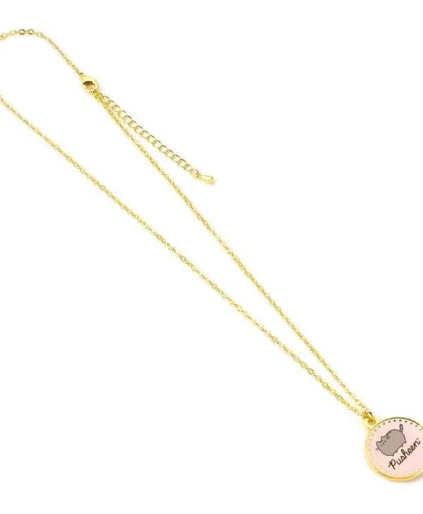 Necklace Pusheen Pink Enamel Disc The Carat Shop PTCN0102