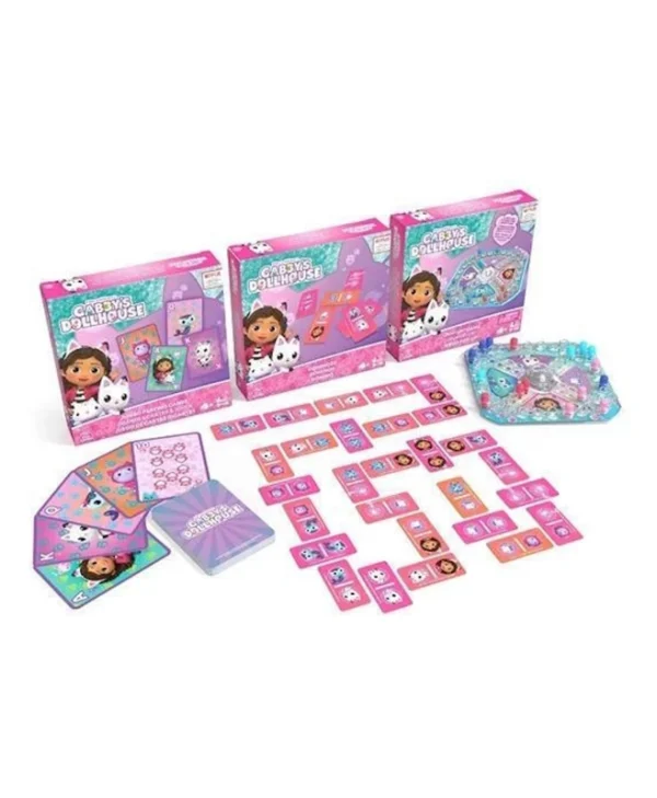 Spin Master Board Game: Gabby's Dollhouse 3Pack Games Bundle 6066779