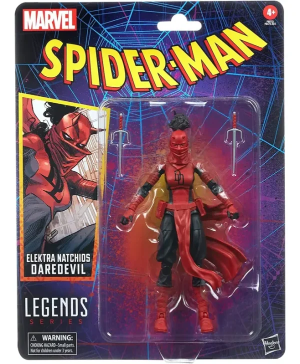 Hasbro Marvel Legends Series: Spider-Man Retro Collection - Elektra Natchios Daredevil 15cm Action Figure F6572