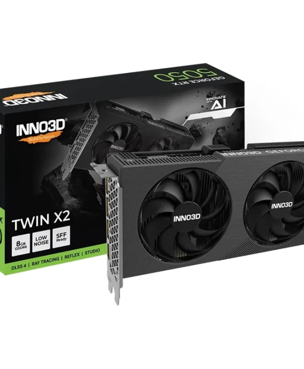 Inno3D GeForce RTX 5050 Twin X2 8GB GDDR6 Black N50502-08D6-174071N