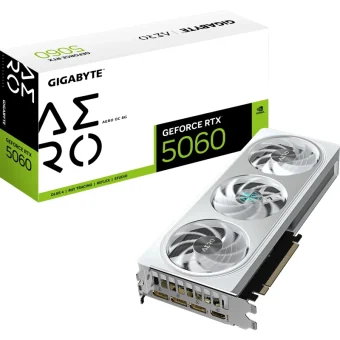 Gigabyte GeForce RTX 5060 Aero OC 8GB GDDR7 White GV-N5060AERO OC-8GD
