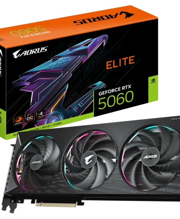 Gigabyte GeForce RTX 5060 Aorus Elite 8GB GDDR7 Black GV-N5060AORUS E-8GD