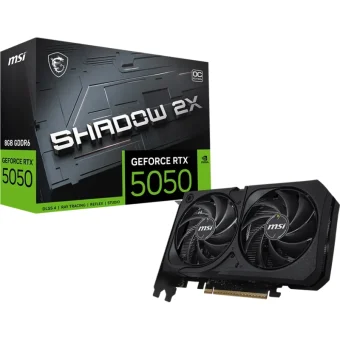 MSI  GeForce RTX 5050 Shadow x2 OC 8GB GDDR7 Black V538-006R