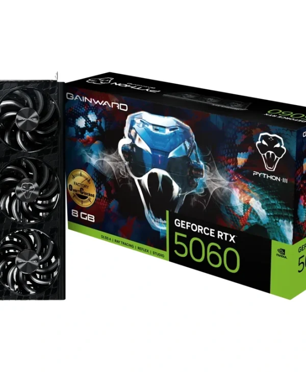 Gainward GeForce RTX 5060 Python III 8GB OC GDDR7 Black NE75060T19P1-GB2063T