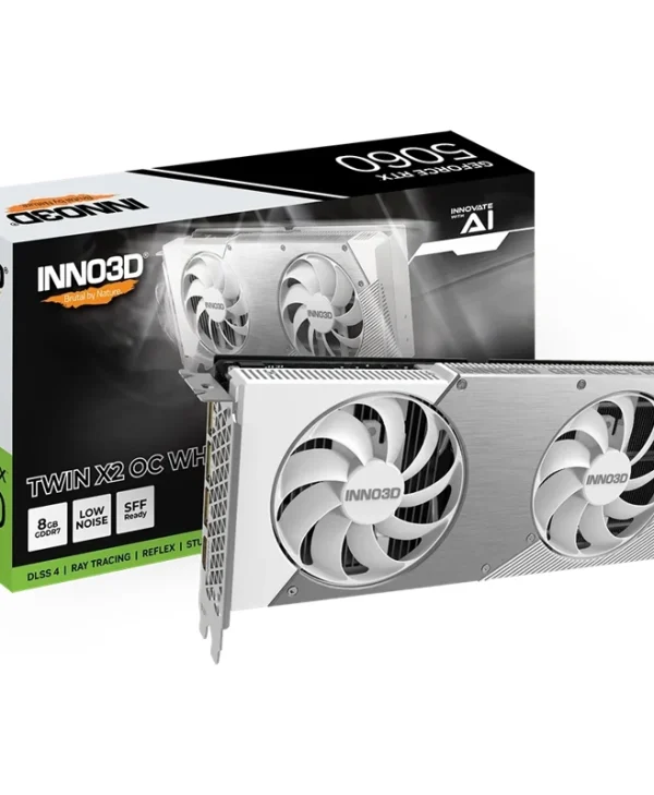 Inno3D GeForce RTX 5060 Twin X2 OC 8GB GDDR7 White N50602-08D7X-195070W