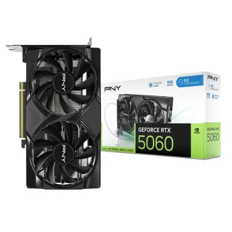 PNY GeForce RTX 5060 Verto Dual Fan OC 8GB GDDR7 Black VCG50608DFXPB1-O