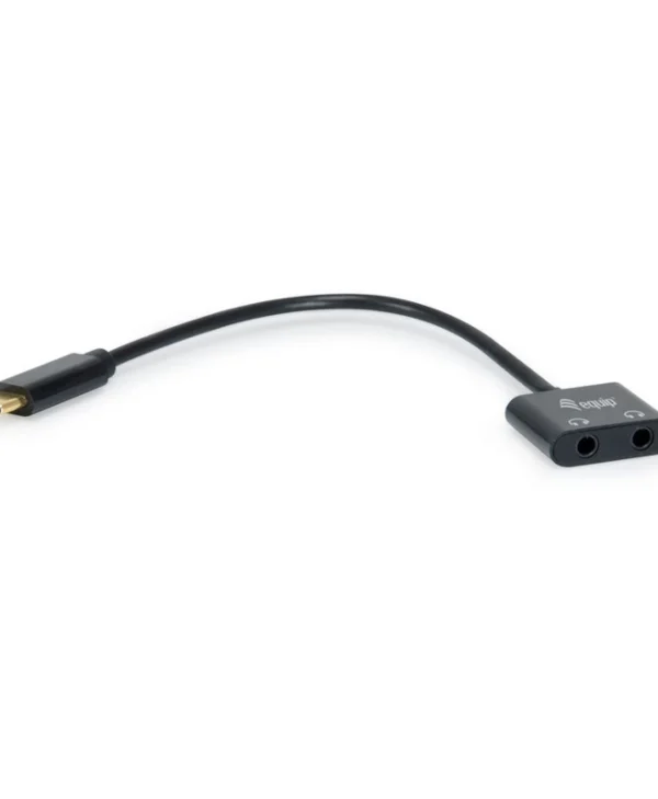 Equip Audio DAC Adapter USB-C Male - Dual 3.5mm Female Black 0.15cm 133469