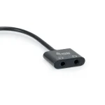 Equip Audio DAC Adapter USB-C Male - Dual 3.5mm Female Black 0.15cm 133469 - Image 2