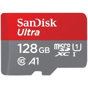 SanDisk Ultra microSDXC 128GB A1 UHS-I Class 10 με SD Adapter SDSQUAB-128G-GN6IA