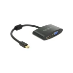 Delock Adapter Mini DisplayPort to 1xHDMI 1xVGA 18cm Black 65553