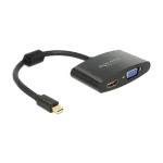 Delock Adapter Mini DisplayPort to 1xHDMI 1xVGA 18cm Black 65553 - Image 2