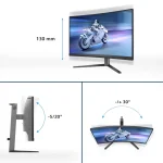 Philips Evnia 5000 27''FHD VA 280Hz Curved Monoitor Black 27M2C5200W - Image 10