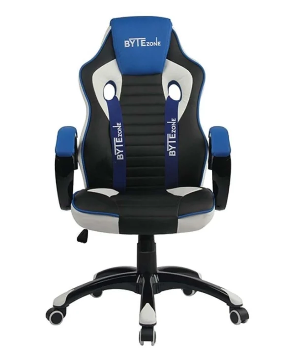 Byte Zone Racer PRO Καρέκλα Gaming Δερματίνης Μαύρο / Γκρι / Μπλε GC2590B