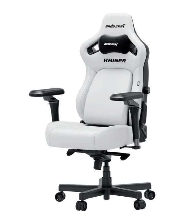 Anda Seat Kaiser-4 V2 XL Καρέκλα Gaming Δερματίνης με Ρυθμιζόμενα Μπράτσα Λευκή AD12YDDC-XLL-20-W-PV/C-03