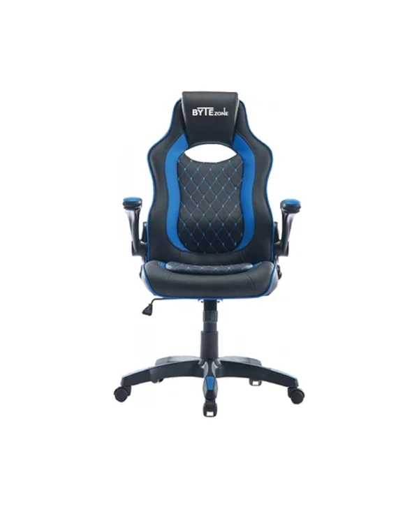 Byte Zone Sniper Καρέκλα Gaming Δερματίνης με Ρυθμιζόμενα Μπράτσα Μαύρο / Μπλε GC2577B