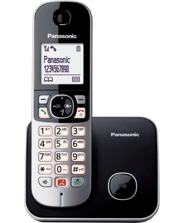 Panasonic KX-TG6851 Ασύρματο Τηλέφωνο με Ελληνικό Μενού Μαύρο KX-TG6851GRB