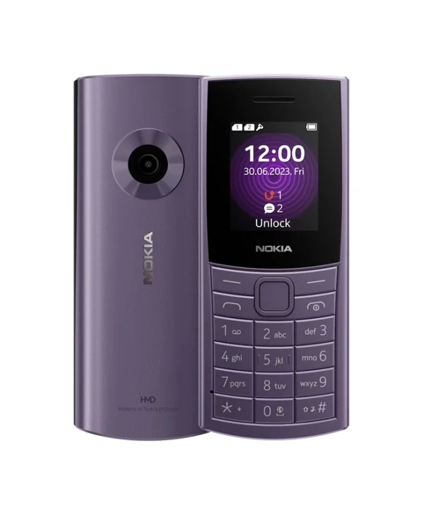 Nokia 110 (2024) Dual SIM Κινητό με Κουμπιά (Ελληνικό Μενού) Μωβ 1GF032BPF1G01