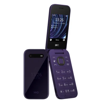 HMD 2660 Flip Dual SIM Κινητό με Μεγάλα Κουμπιά (Ελληνικό) Μωβ 1GF033CPF1G01