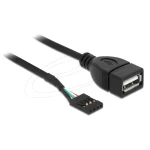 Delock Cable USB Pine Header Female - USB 2.0 Type-A Female 20cm 83291