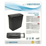 Esperanza Καταστροφέας Εγγράφων Blade Strip Cut 5 Φύλλων με Κάδο 10lt EN101 - Image 6