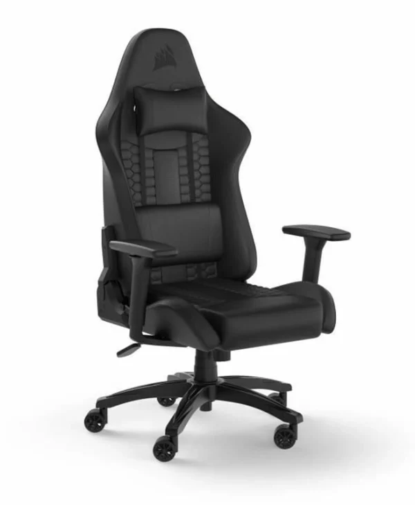 Corsair TC100 Relaxed Καρέκλα Gaming Δερματίνης με Ρυθμιζόμενα Μπράτσα Μαύρη CF-9010050-WW