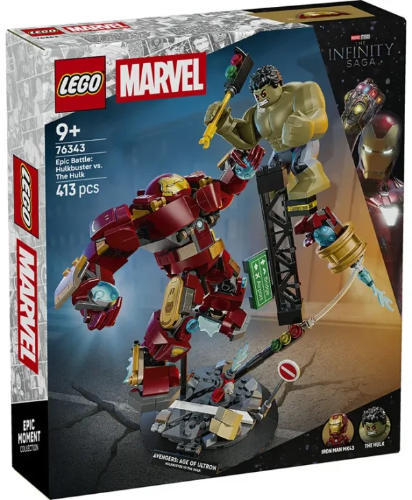 LEGO Marvel Epic Battle: Hulkbuster vs. The Hulk για 9+ Ετών 413τμχ 76343