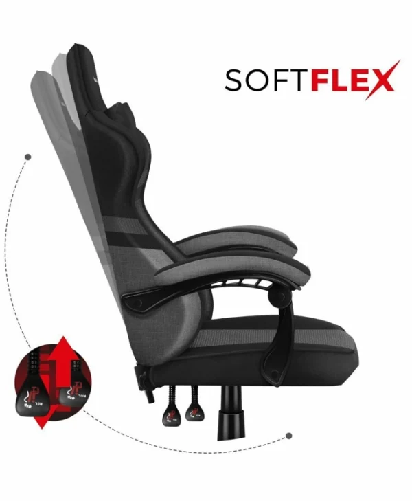 Huzaro Force 4.4 Mesh Υφασμάτινη Καρέκλα Gaming Γκρι HZ-Force 4.4 Grey Mesh